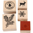 Stamp set, h: 26 mm, christmas 