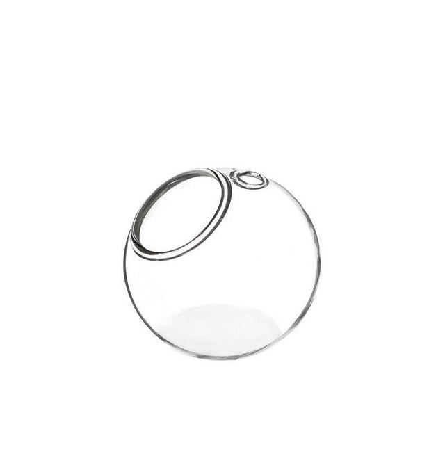 Glass ball flat bottom with hole Ø80 mm 