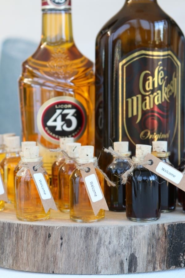 Glazen fles mini met kurk 20ml 30x60mm - 105 st