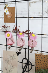 Vaasjes op clip assorti van 3 st Roze - 1 st