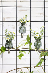 Vaasjes op clip assorti van 3 st Grijs - 1 st