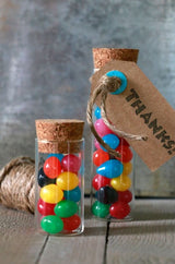 Glazen reageerbuisjes met kurk Ø3cm, H: 10cm - 12 st