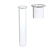 Glazen reageerbuis Ø3 h.20cm met ring Ø4 cm - 6 stuks