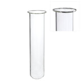 Glazen reageerbuis Ø4 h.20cm met ring Ø5 cm - 6 stuks