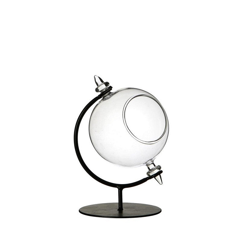 Glazen bol voor theelichtje met standaard Ø8 h.14cm - 1 stuk