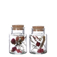 Glass medicine bottle with 2 different dried flowers Ø7cm (12 pcs.) [IFS