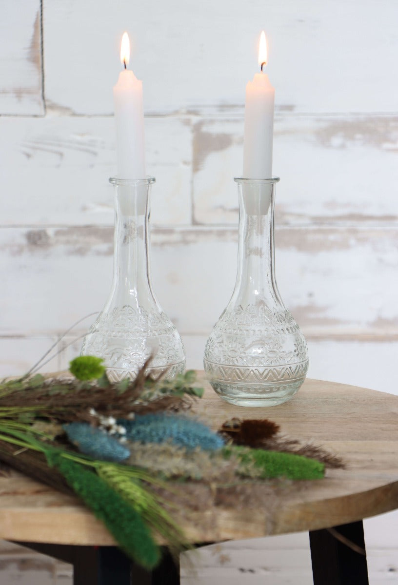 Bloemenvaasje Parijs Ø7,5cm en 16cm hoog Helder - 12 st