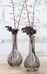 Bloemenvaasje Parijs Ø7,5cm en 16cm hoog Grijs - 12 st