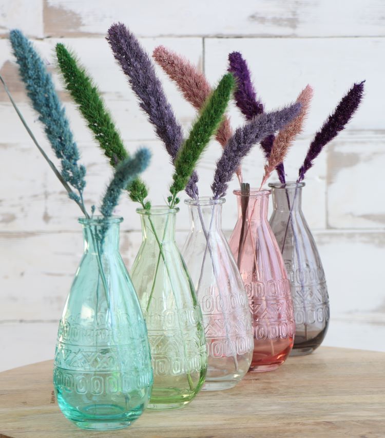 Bloemenvaasje Rome Ø7,5cm en 16cm hoog Roze - 12 st