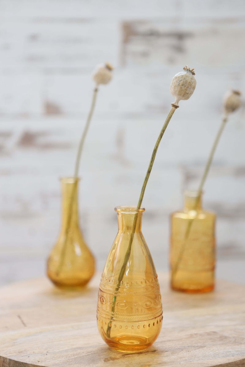 Bloemenvaasje Rome Ø7,5cm en 16cm hoog Oker - 12 st