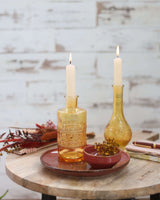 Bloemenvaasje Rome Ø7,5cm en 16cm hoog Oker - 12 st