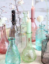 Bloemenvaasje Rome Ø7,5cm en 16cm hoog Grijs - 12 st