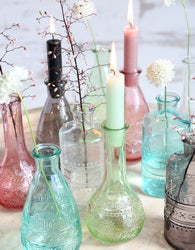 Bloemenvaasje Parijs Ø7,5cm en 16cm hoog Groen - 12 st