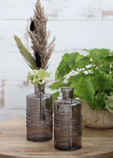 Bloemenvaasje Porto Ø7,5cm en 14,5cm hoog Grijs - 12 st