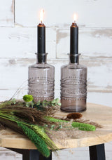 Bloemenvaasje Porto Ø7,5cm en 14,5cm hoog Grijs - 12 st