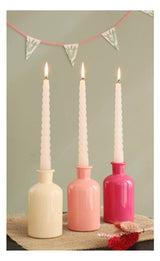 Glazen Fles Ø70 h: 120 mm Assorti Roze - 12 stuks