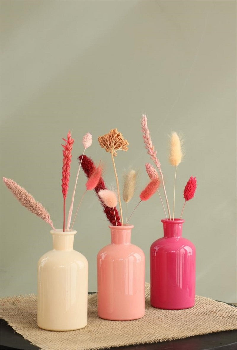 Glazen Fles Ø70 h: 120 mm Assorti Roze - 12 stuks