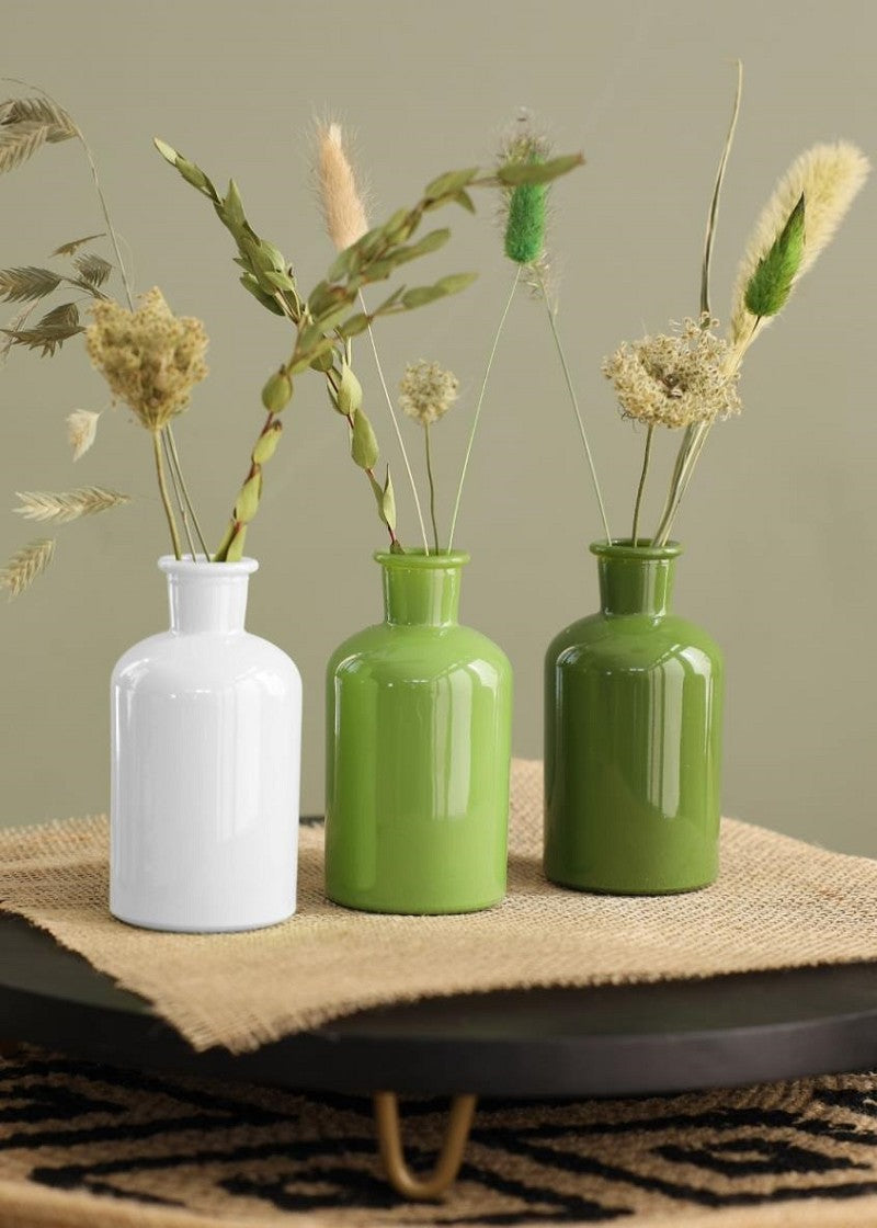 Glazen Fles Ø70 h: 120 mm Assorti Groen - 12 stuks