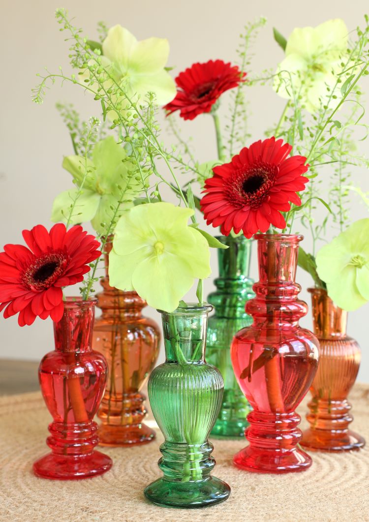 Vaas Venetië Donker groen H: 113 x Ø50 mm - 12 stuks