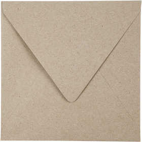 Gerecyclede Enveloppen Naturel 160x160mm 120 g - 50 st