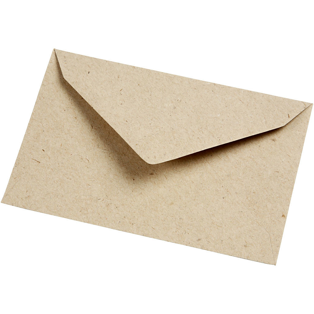 Gerecyclede Enveloppen Naturel C7 78x115mm, 120 g - 50 st