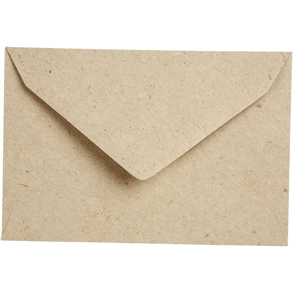 Gerecyclede Enveloppen Naturel C7 78x115mm, 120 g - 50 st