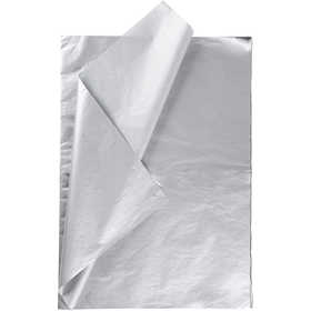 Tissuepapier, zilver, 50x70 cm, 14 gr - 25 vel