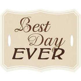 Cadeaulabel "Best Day Ever" 63x80mm - 20 st