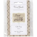 Cadeaulabel "Best Day Ever" 63x80mm - 20 st
