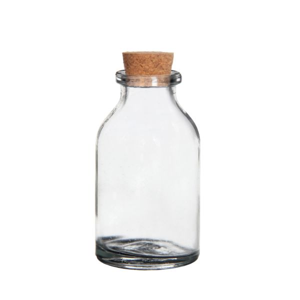 Glass Bottle Mini White cork 20ml 60x30mm 