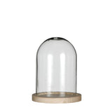 Glass Dome with Wooden Base 120x160mm 