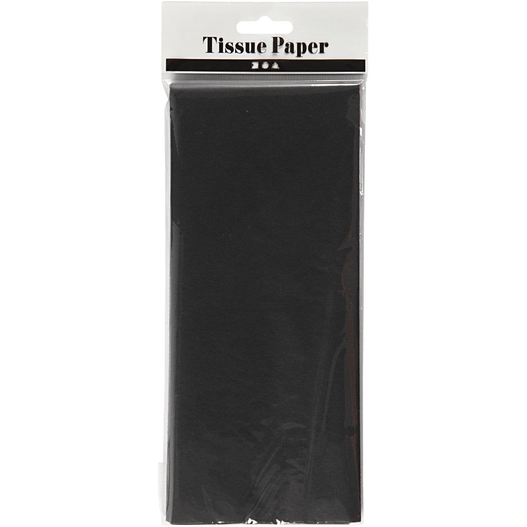 Tissuepapier Zwart 50x70cm, 14 gr - 10 vel