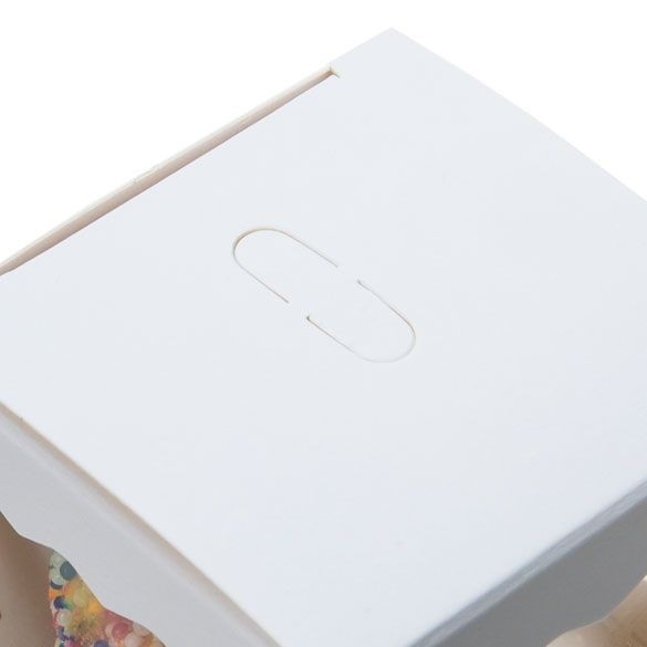 Kraftdoosjes Wit met 3 vensters 50x50x50mm - 25 stuks