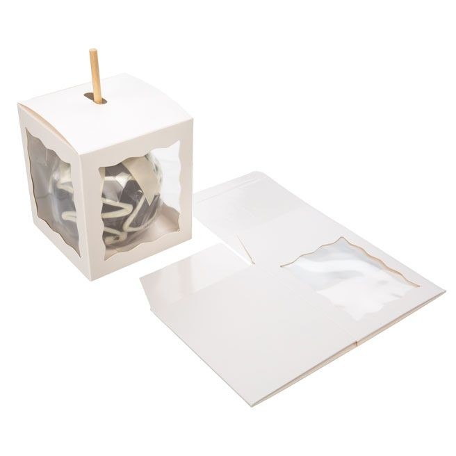 Kraftdoosjes Wit met 3 vensters 102x102x117mm - 25 stuks