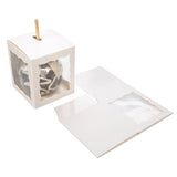 Kraftdoosjes Wit met 3 vensters 102x102x117mm - 25 stuks