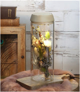 Reageerbuisje Ø80 h: 230 mm met licht + zonnepaneel kurk - 1 stuk