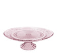 Cake Stand Glass Pink Ø290x H: 90 mm 