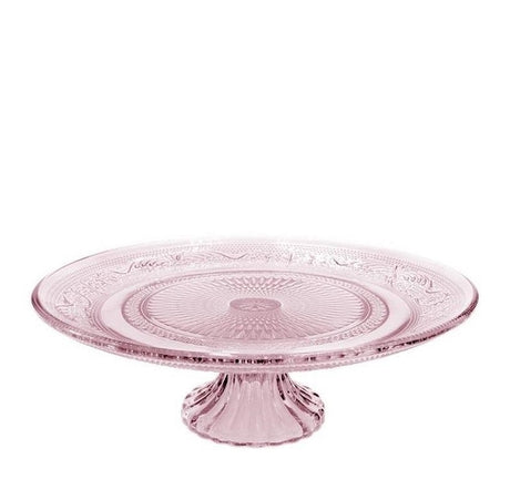 Cake Stand Glass Pink Ø180xH: 75 mm 