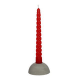 Kaarsen gedraaid rood 19cm hoog - 4 st