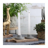 Kaarsen gedraaid wit 19cm hoog - 4 st