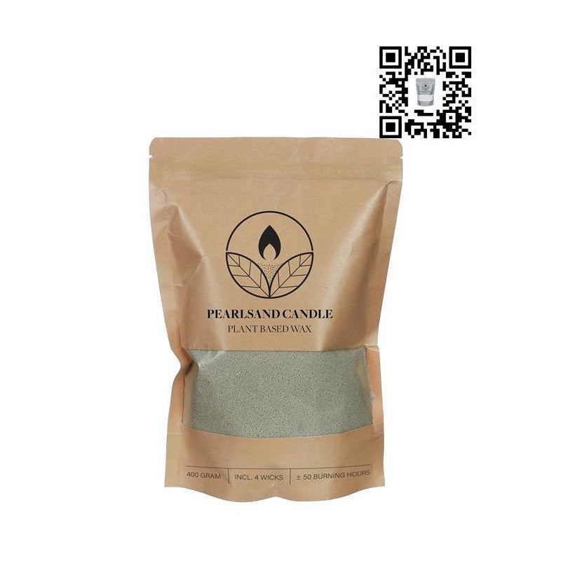 Pearlsand Candle 400gr Light Green