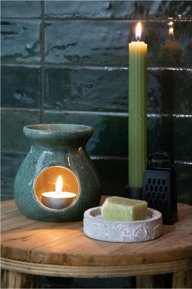 Cement wasbakje lichtgrijs Ø 80 x H: 20 mm - 12 stuks