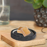 Cement wasbakje donkergrijs Ø 80 x H: 20 mm - 12 stuks