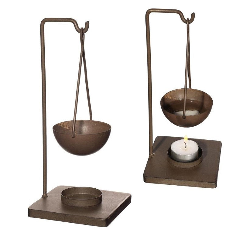 Geurblokhouder Metaal donker bruin - 2 st