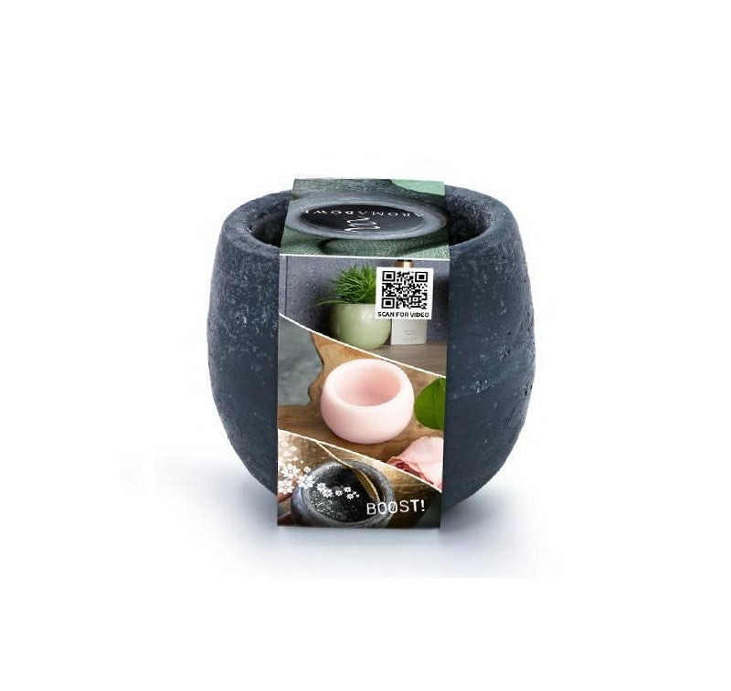 Aroma schaal light donker grijs Musk geur Ø90x80 mm - 6 stuks