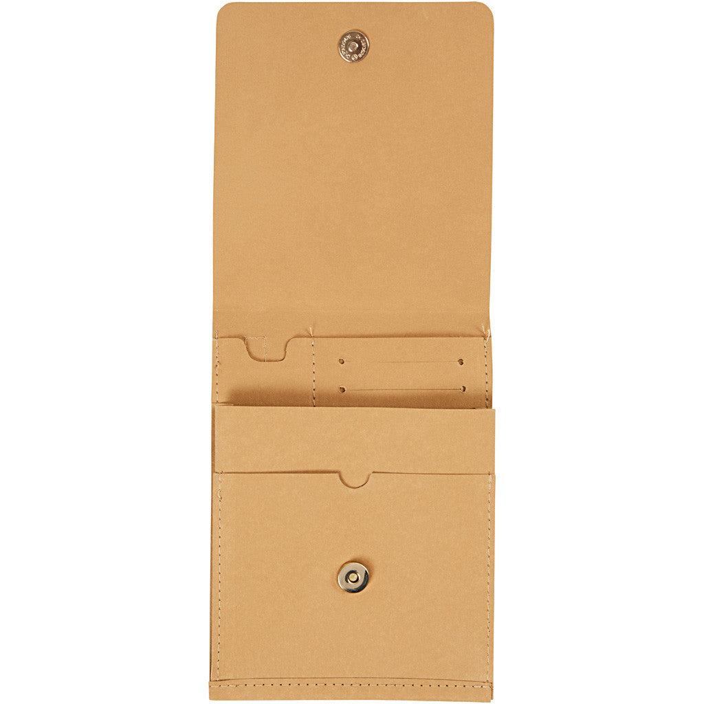 Schoudertas van Vegan Leer, licht brown, H: 18 cm, L: 13 cm, 350 g - 1 st