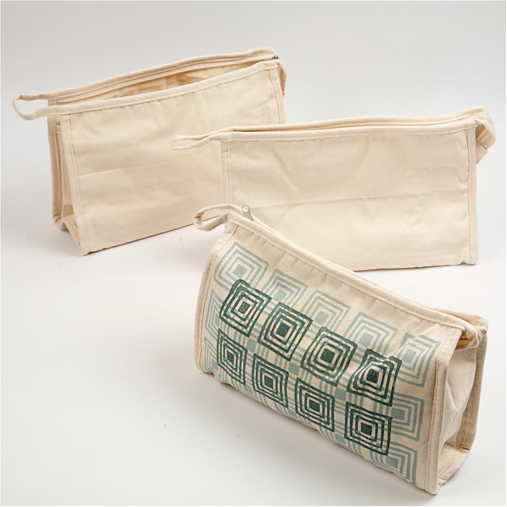 Toilet Tas van Katoen, licht Naturel - 1 st