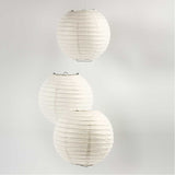 Papieren lamp, wit, Rond, d: 20 cm - 1 st