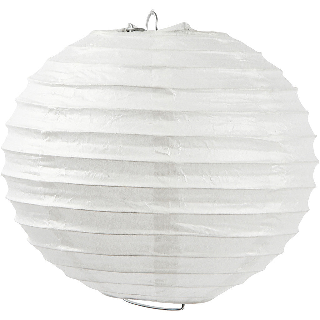 Papieren lamp, wit, Rond, 35cm - 1 st