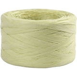 Papier raffia garen, lichtgroen, B: 7-8 mm, 100m - 1 rol